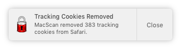 Automatic Cookie Cleaning Notification