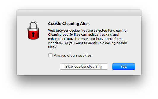Cookie Cleaning Alert
