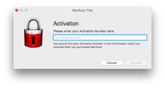 Registering MacScan