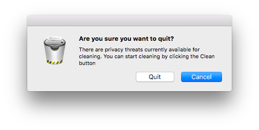 Quitting PrivacyScan