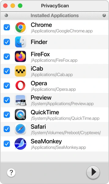 PrivacyScan Screenshot