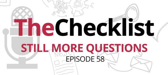 Checklist 58: SecureMac Roundup: Even More Listener Questions Answered