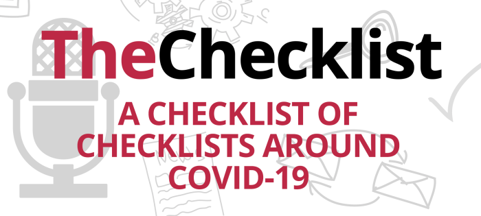 A Checklist of Checklists Around Covid-19