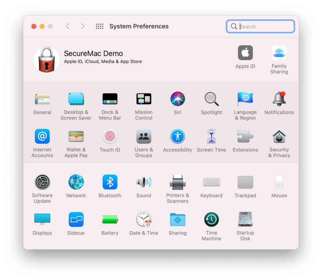The System Preferences menu is where you can find your macOS privacy settings