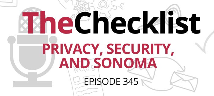 Checklist 345: Privacy, Security, and Sonoma