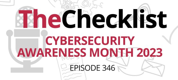 Checklist 346: Cybersecurity Awareness Month 2023