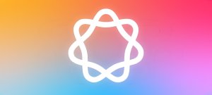 Apple Intelligence Icon on a bright colorfull gradient background