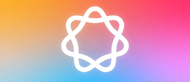 Apple Intelligence Icon on a bright colorfull gradient background