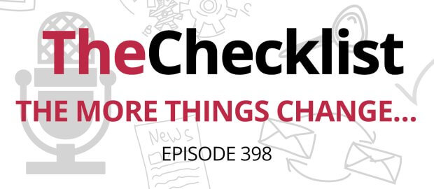 Checklist 398: The more things change... written in red